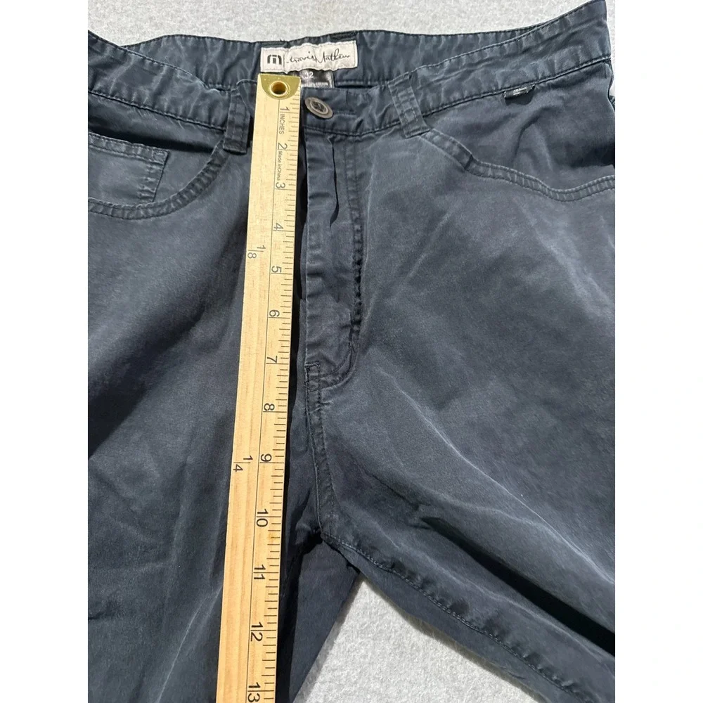 Travis Mathew Lightweight Black Pants Mens Size 32 Black Chino Casual RN#123280